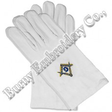 Masonic Regalia Hands Embroidery Gloves